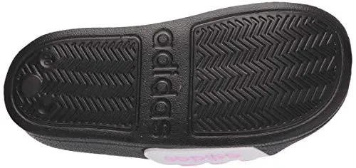 adidas Adilette Shower Slides Sandal, Cream White/Clear Lilac/White, 11 US Unisex Little Kid