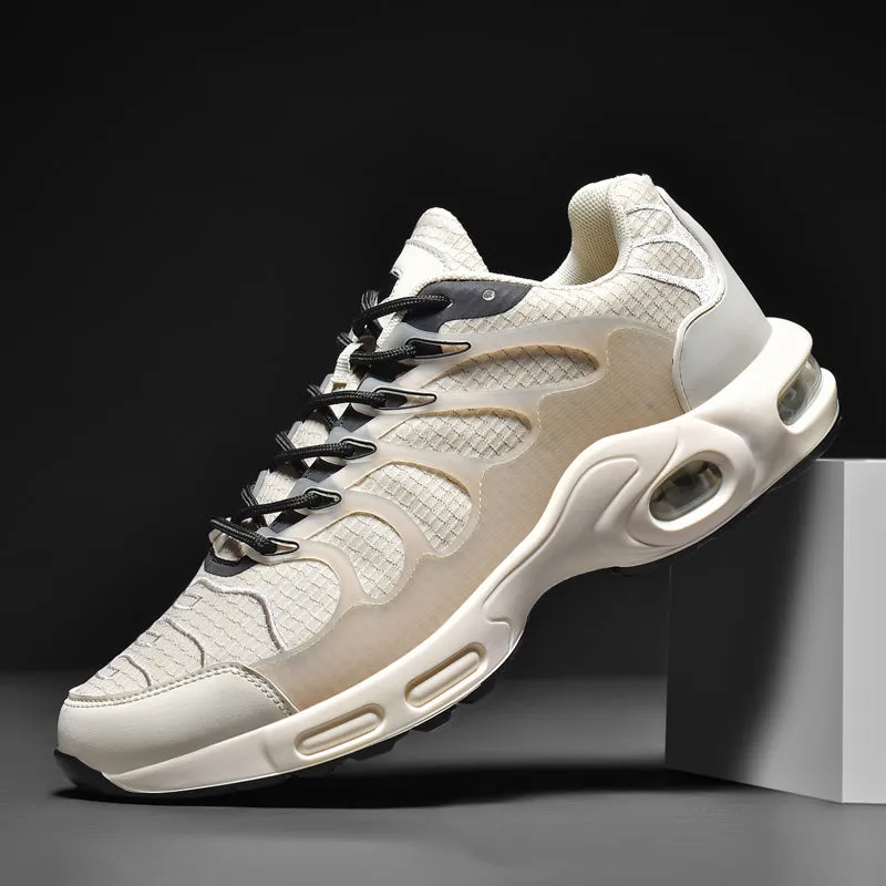 Air Cushion Men Running Sneakers Lightweight Knit Mesh Vamp  Walking Shoes
