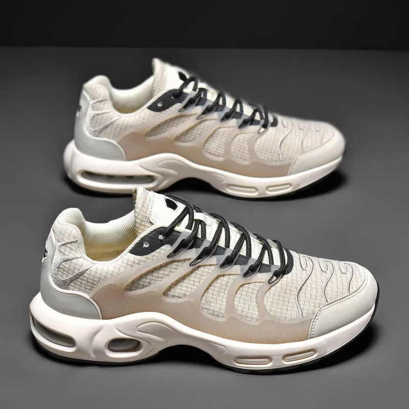 Air Cushion Men Running Sneakers Lightweight Knit Mesh Vamp  Walking Shoes