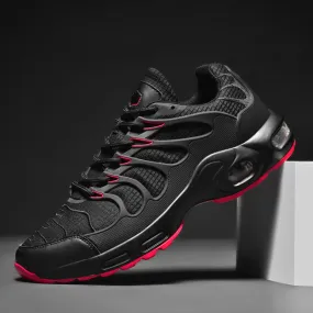 Air Cushion Men Running Sneakers Lightweight Knit Mesh Vamp  Walking Shoes
