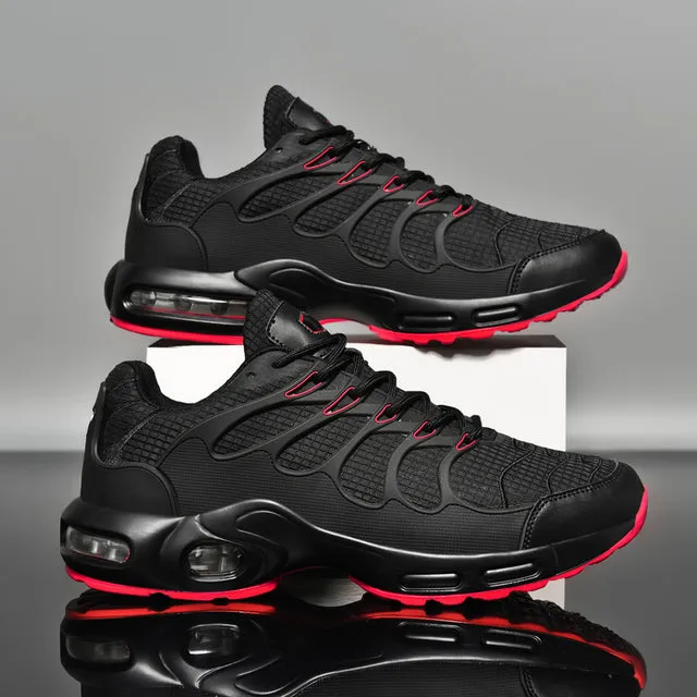 Air Cushion Men Running Sneakers Lightweight Knit Mesh Vamp  Walking Shoes