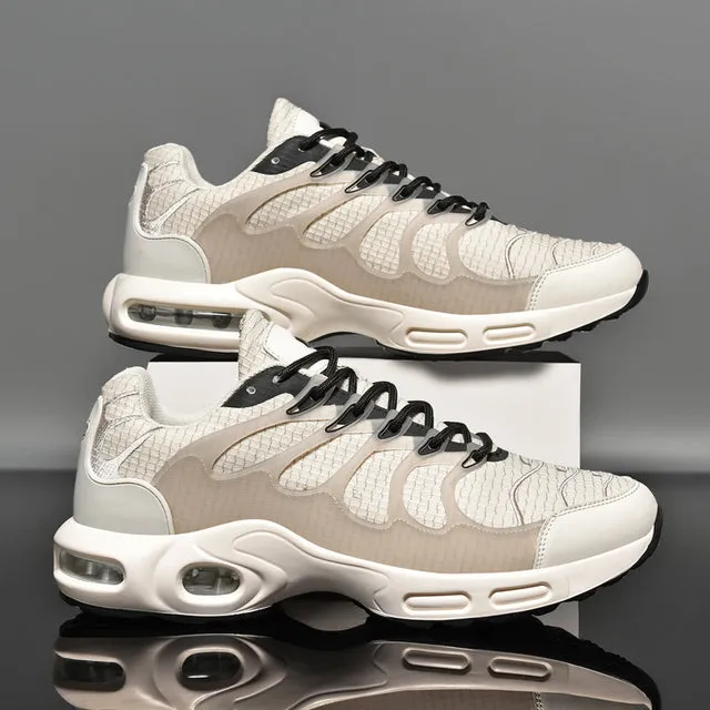 Air Cushion Men Running Sneakers Lightweight Knit Mesh Vamp  Walking Shoes