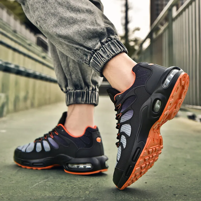 Air Cushion Men Running Sneakers Lightweight Knit Mesh Vamp  Walking Shoes