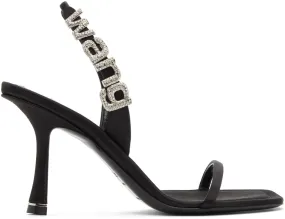 Alexander Wang Black Satin Ivy Heeled Sandals