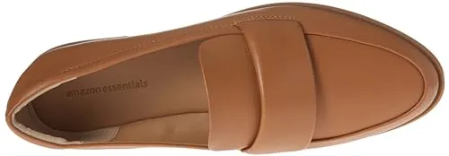 Amazon Essentials Women's Soft Moc Toe Loafer, Camel, 9