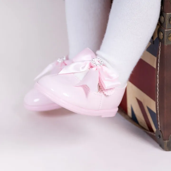 Baypods Girls Pink Patent First Walker Shoe