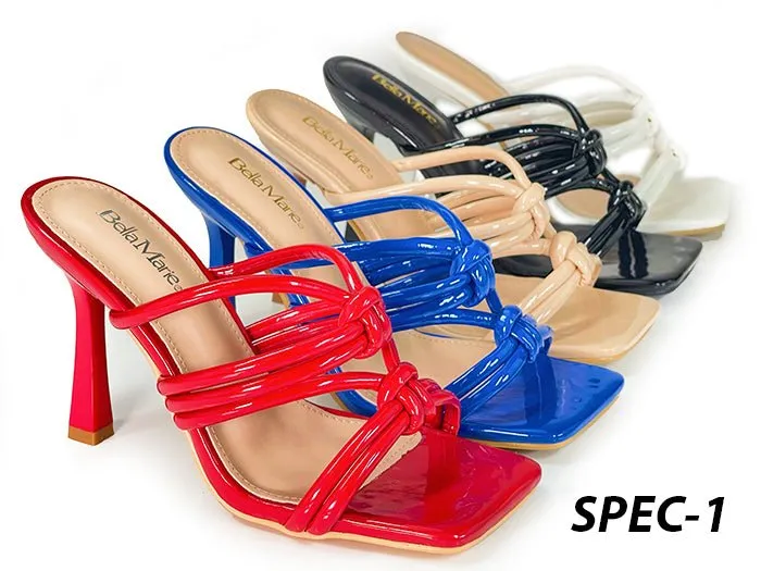 Bella Marie Spec-1 Square Toe High Heel Sandals