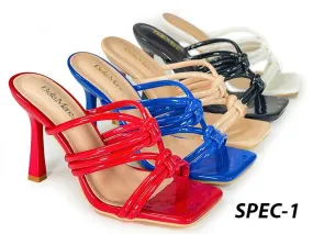 Bella Marie Spec-1 Square Toe High Heel Sandals