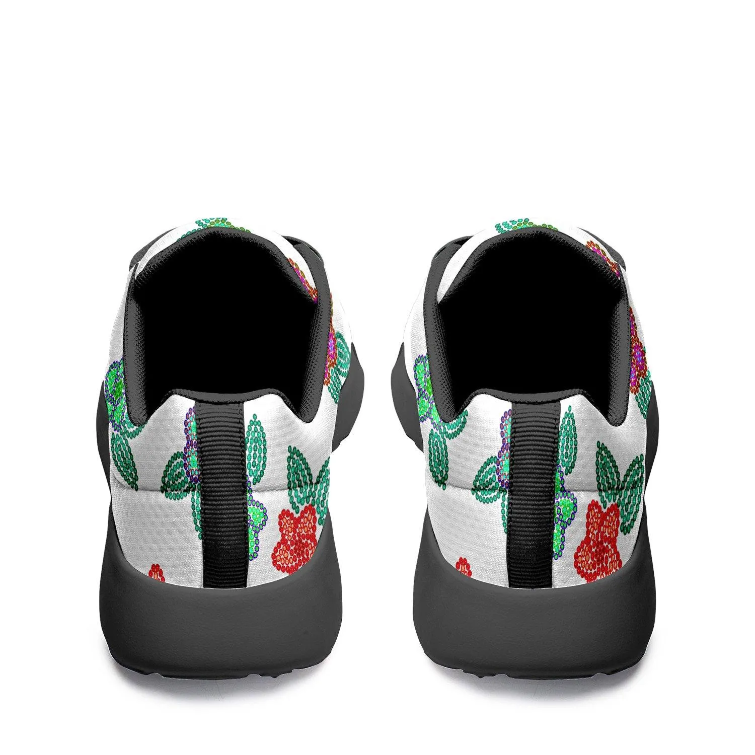 Berry Flowers White Ikkaayi Sport Sneakers