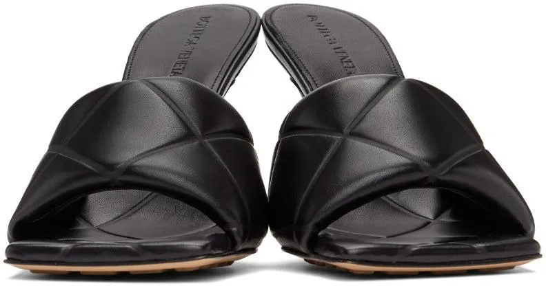 Bottega Veneta Black â€˜The Rubber Lidoâ€™ Heeled Sandals