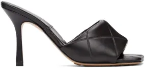 Bottega Veneta Black â€˜The Rubber Lidoâ€™ Heeled Sandals