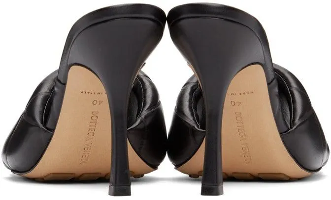 Bottega Veneta Black â€˜The Rubber Lidoâ€™ Heeled Sandals