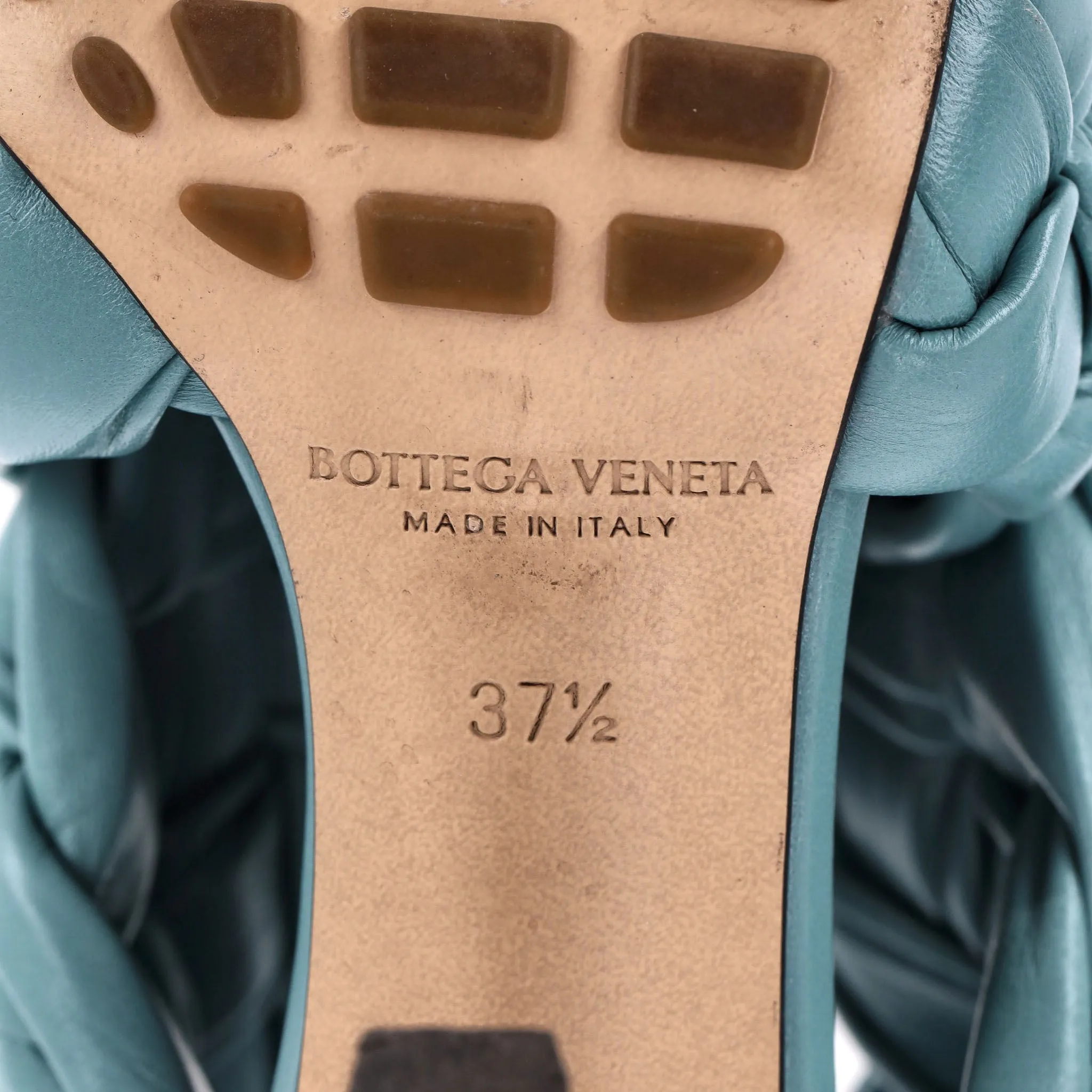 Bottega Veneta Intrecciato Leather Board Sandals. Size 37.5