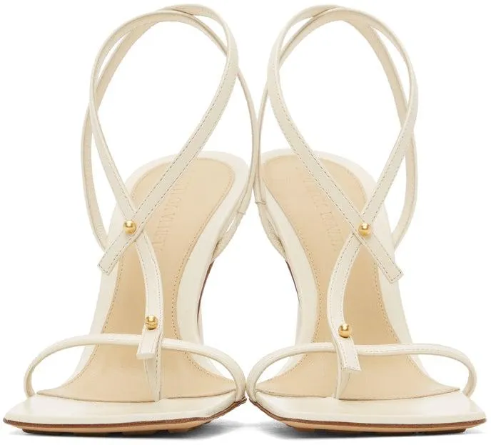 Bottega Veneta Off-White Stretch Heeled Sandals