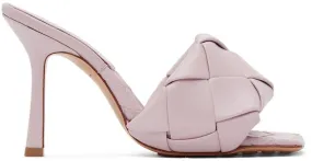 Bottega Veneta Pink Intrecciato 'The Lido' Heeled Sandals