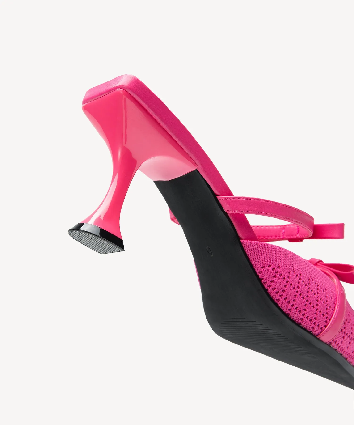 Bowtention Pointed Toe Heeled Mules