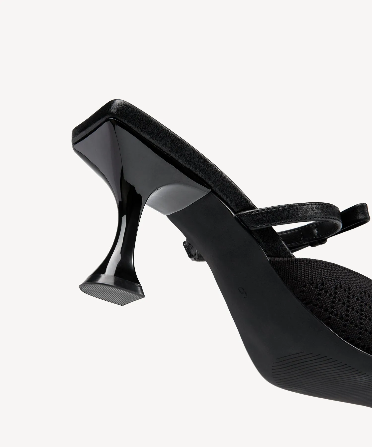 Bowtention Pointed Toe Heeled Mules