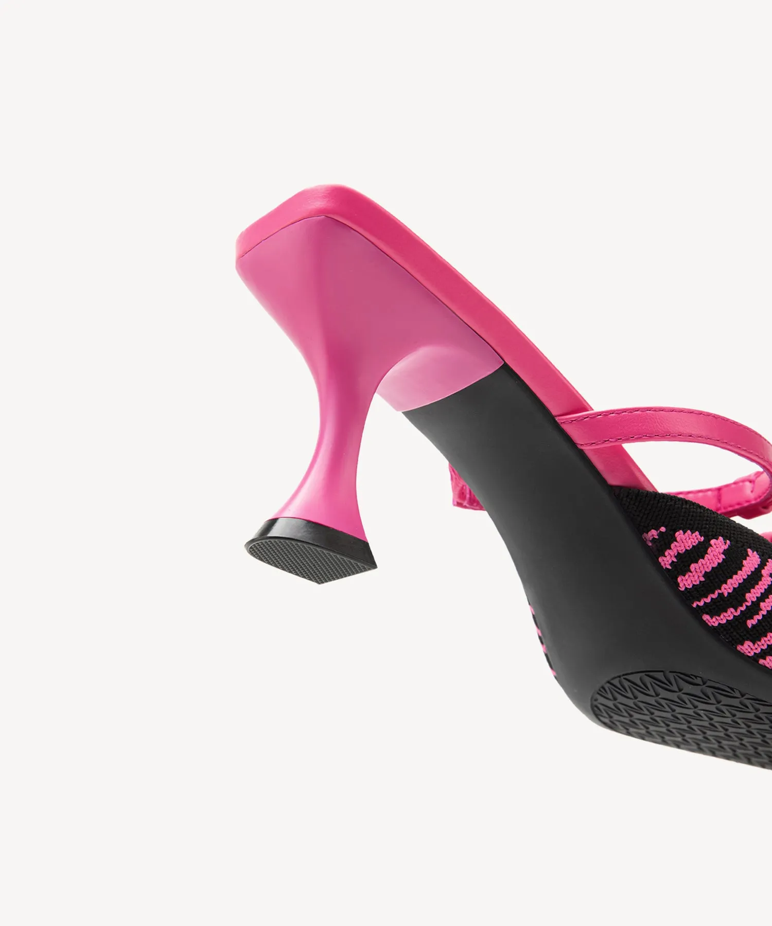 Bowtention Pointed Toe Heeled Mules