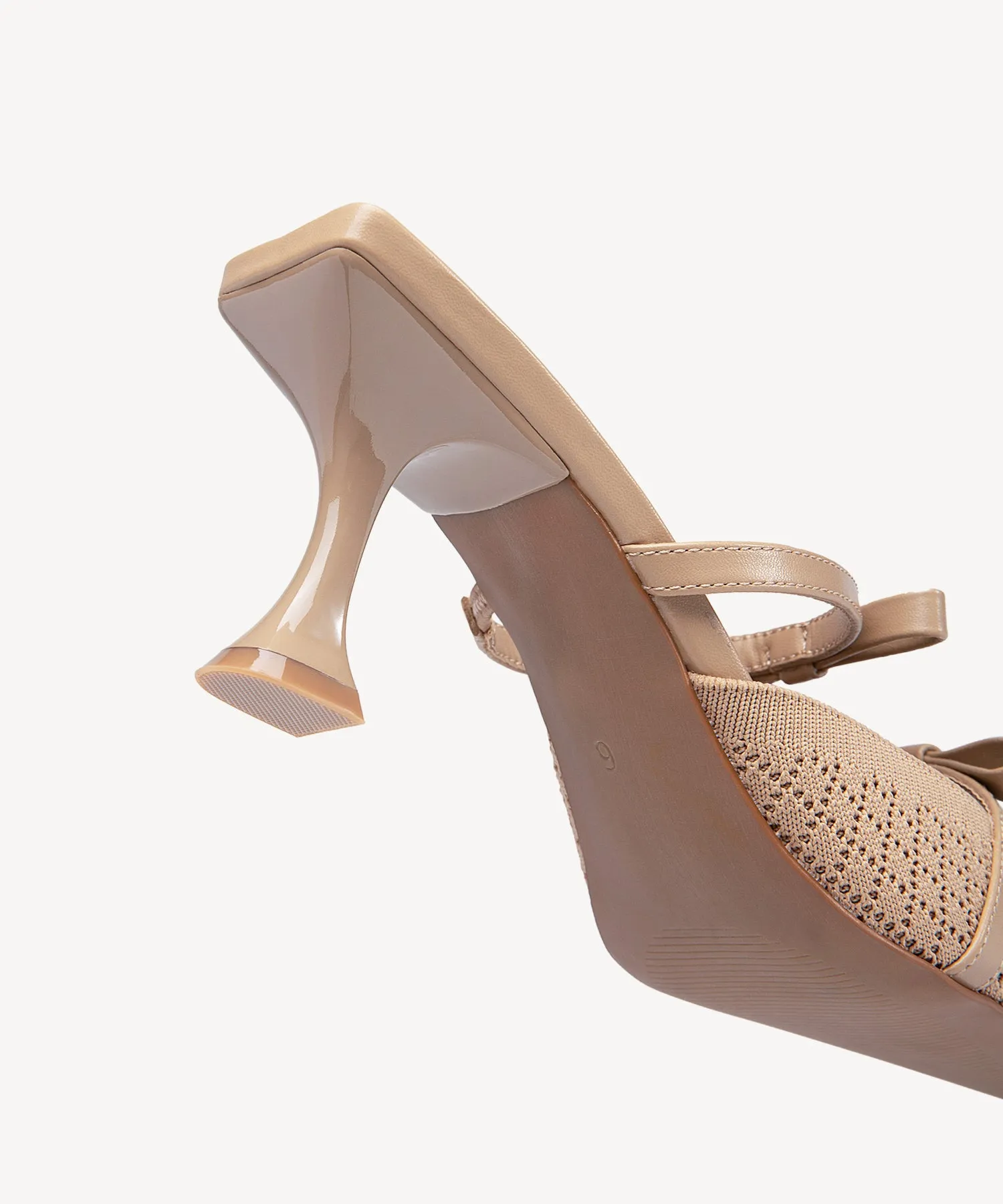 Bowtention Pointed Toe Heeled Mules