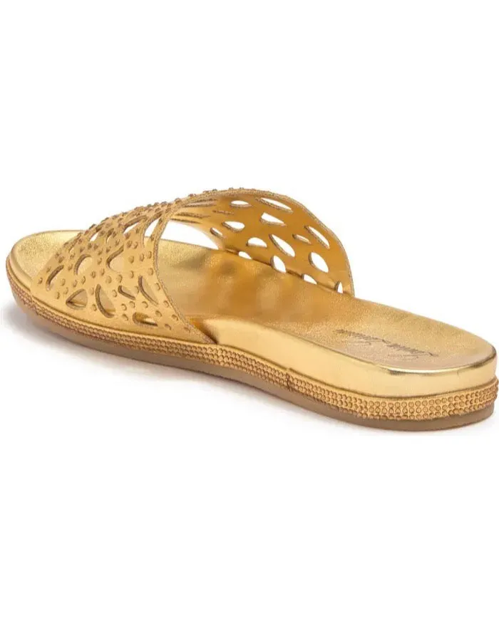 BYANKA CASUAL SANDAL OPEN TOE WITH RHINESTONE DETAILING