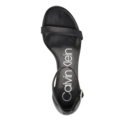 Calvin Klein Women's Fairy Heeled Sandal, Navy 400, 10
