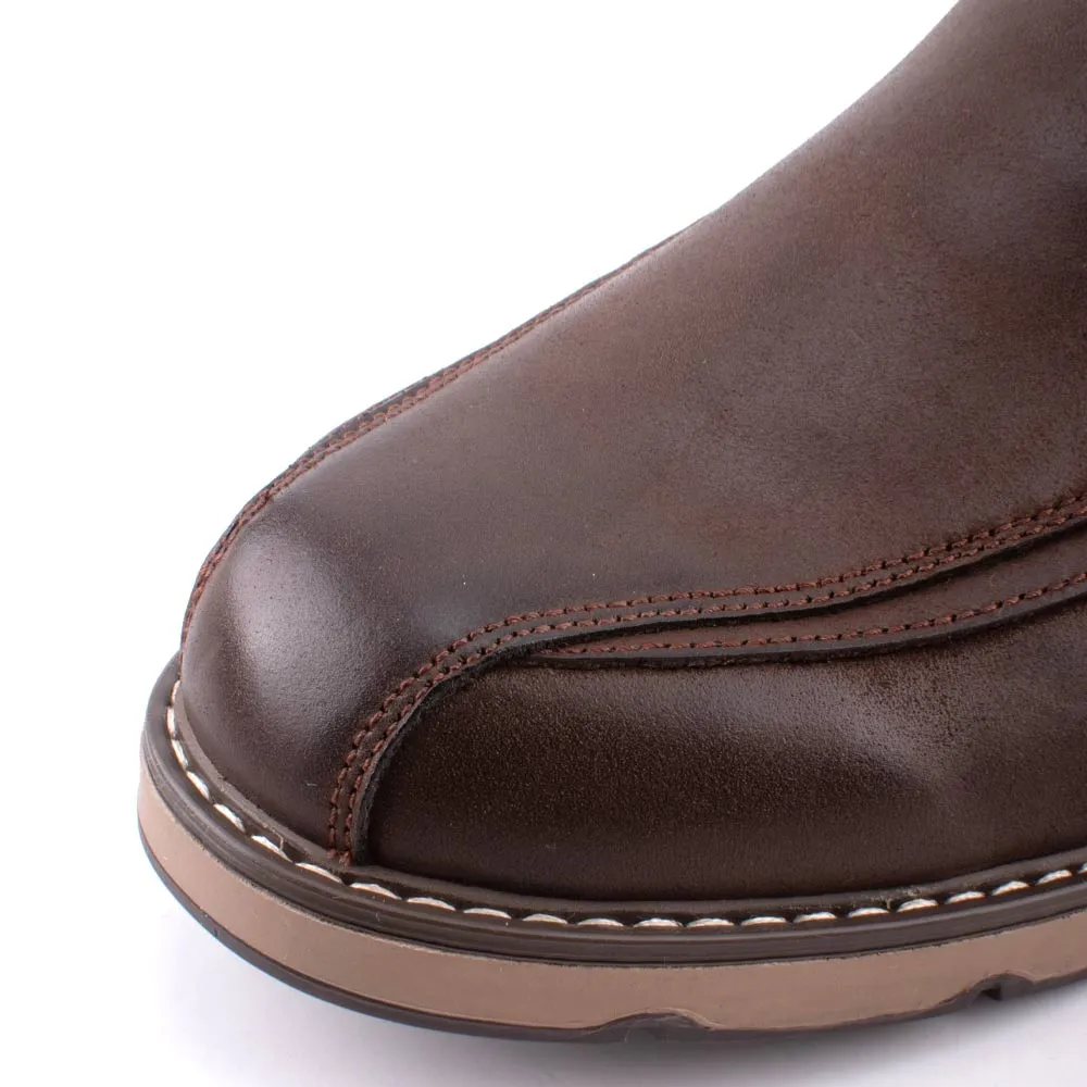 camel active Leather Basic Slip On Shoes Men Coffee PARROS 852404-FF1-33 COFFEE