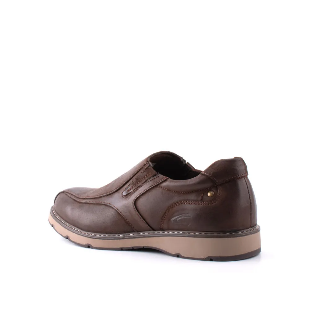 camel active Leather Basic Slip On Shoes Men Coffee PARROS 852404-FF1-33 COFFEE