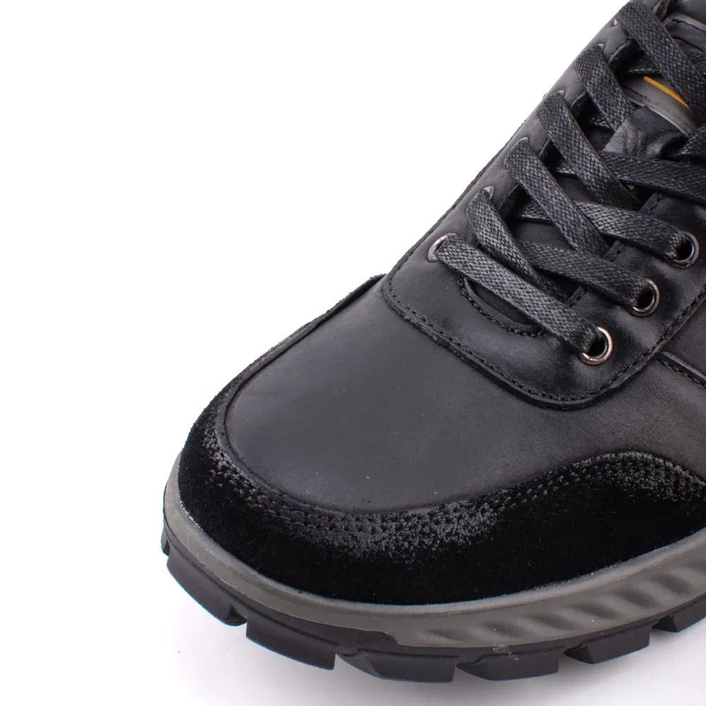 camel active Leather Classic Lace Up Shoes Men Black ASHFORD 852406-RS2-1