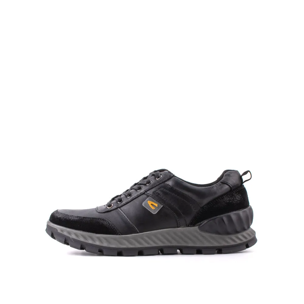camel active Leather Classic Lace Up Shoes Men Black ASHFORD 852406-RS2-1