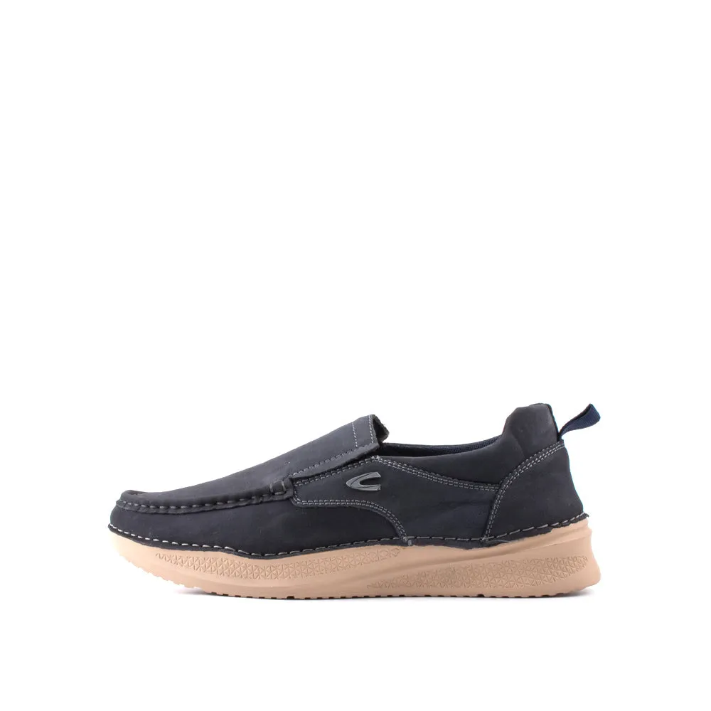 camel active Leather Smooth Slip On Shoes Men Navy VENETO 852412-AA1-43