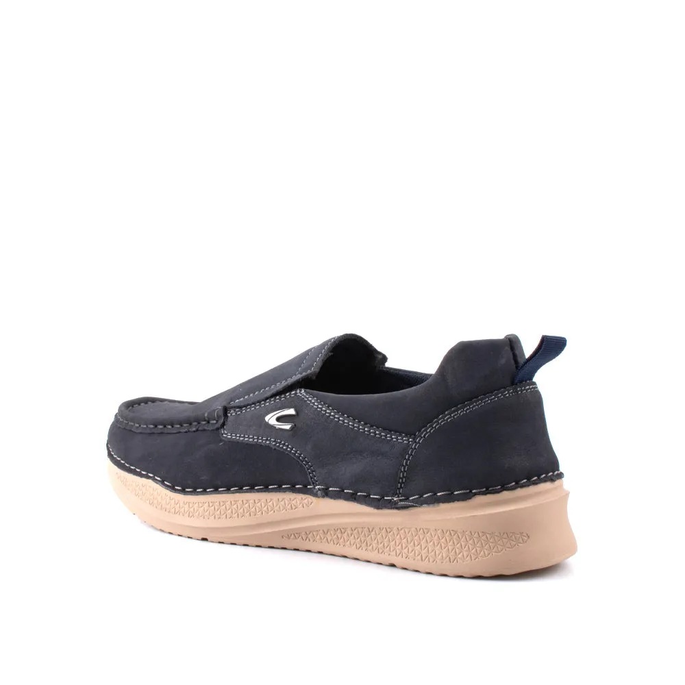 camel active Leather Smooth Slip On Shoes Men Navy VENETO 852412-AA1-43