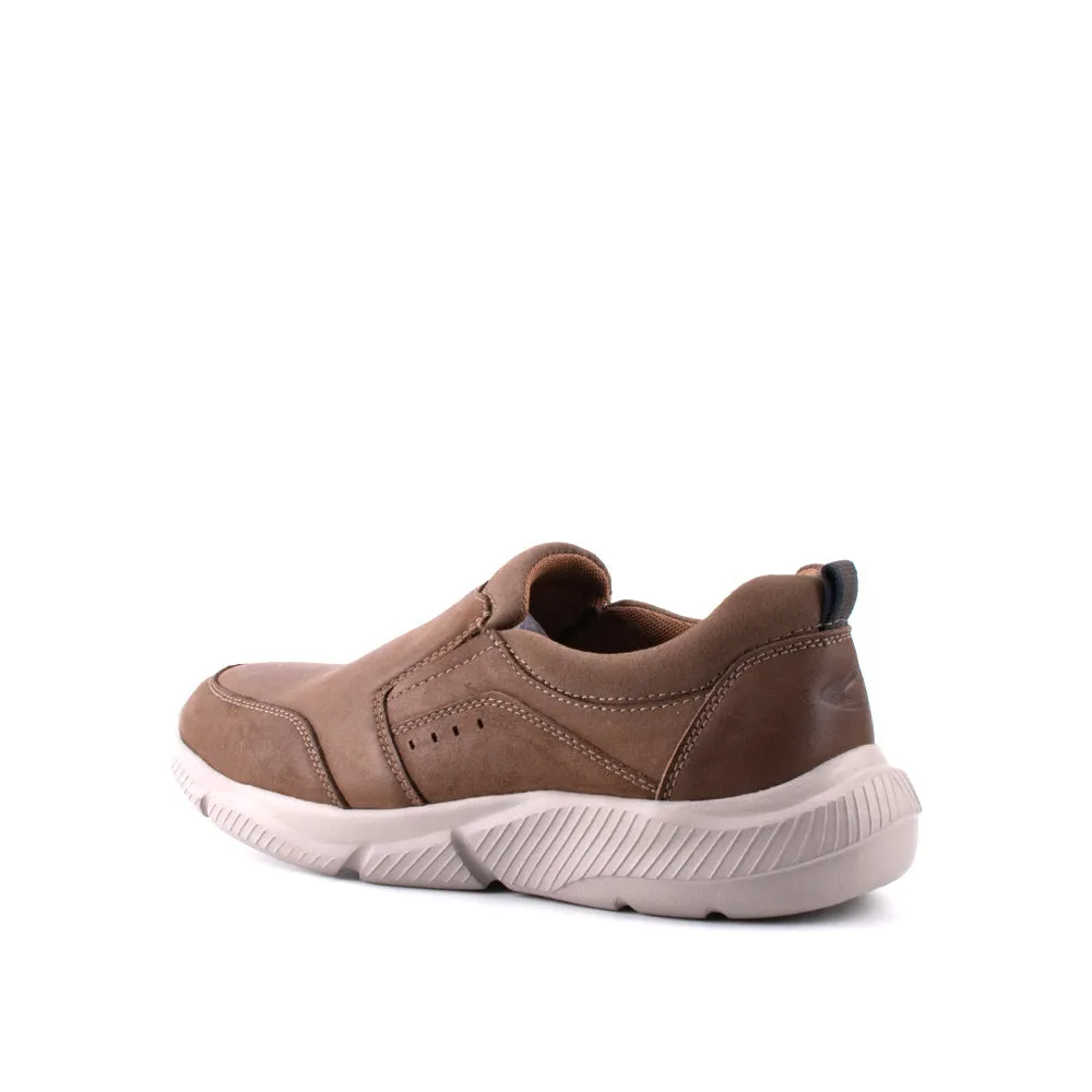 camel active Suede Leather Slip On Shoes  Men Taupe ALTO 852410-AA1-63