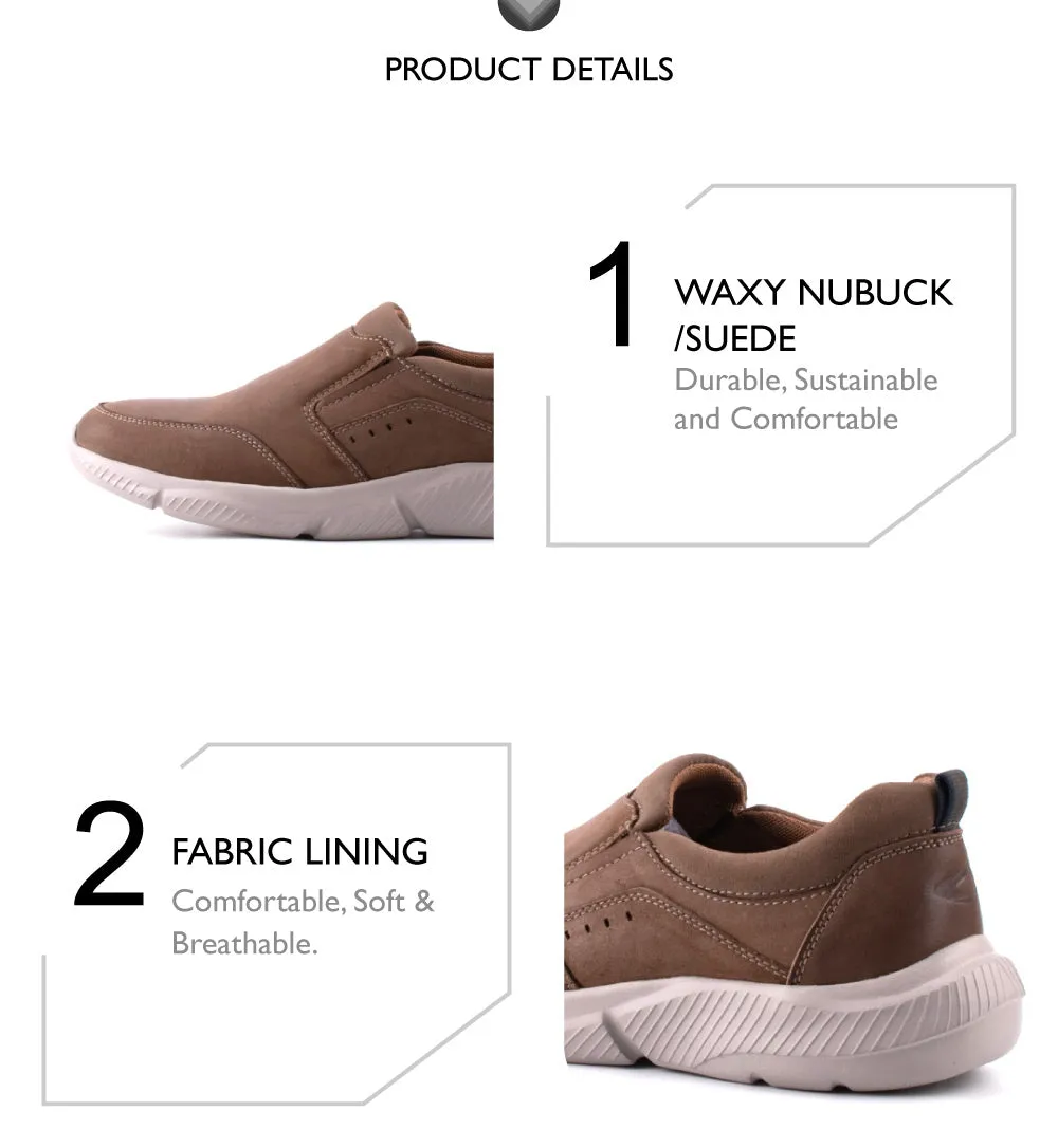 camel active Suede Leather Slip On Shoes  Men Taupe ALTO 852410-AA1-63