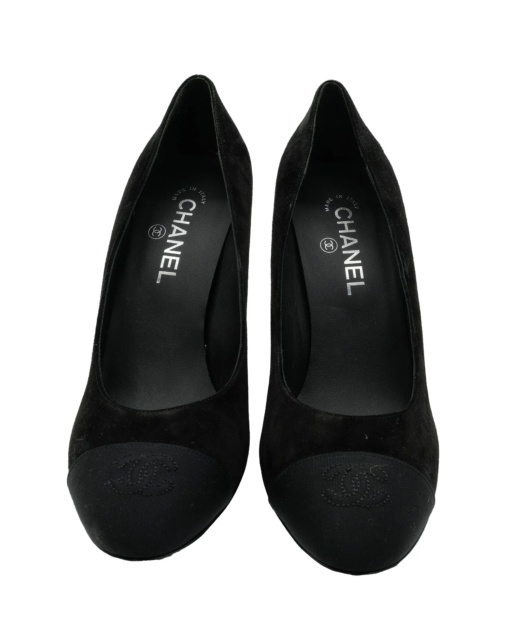 Chanel Suede Black Pumps RJC2749