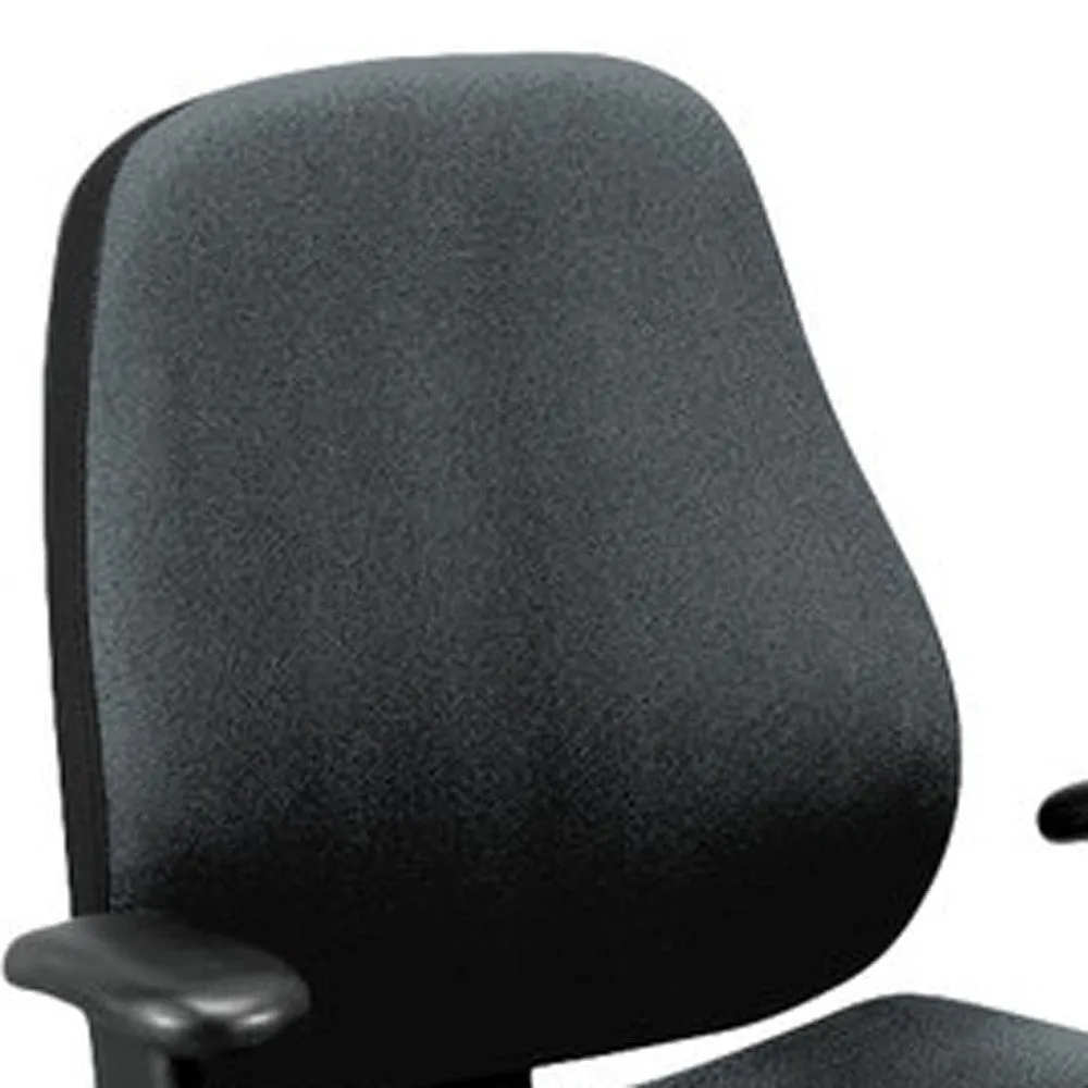 Charcoal Tilt Tension Control Fabric Chair By Homeroots