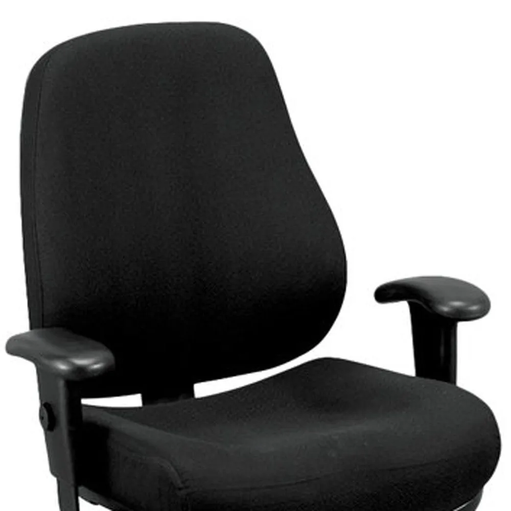 Charcoal Tilt Tension Control Fabric Chair By Homeroots