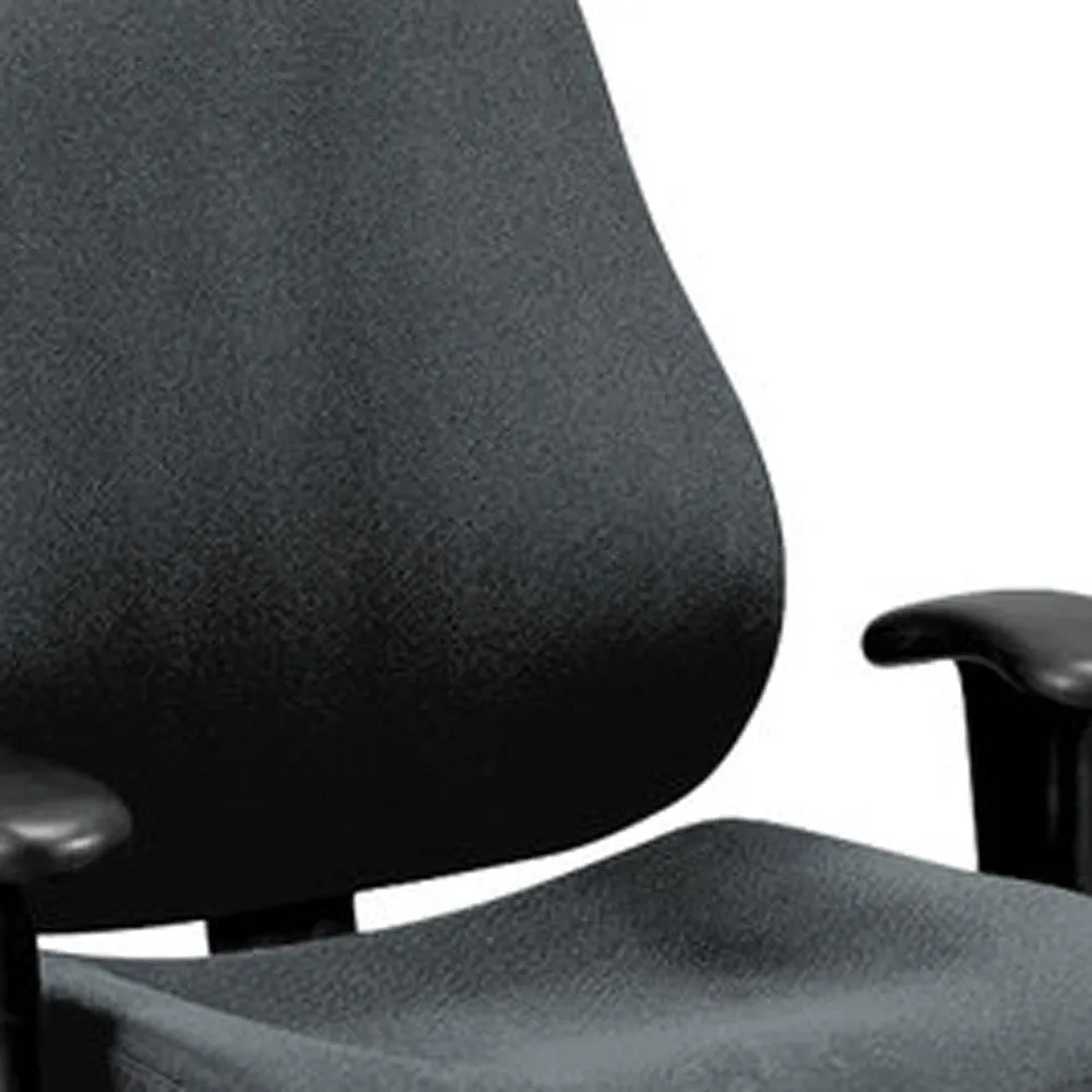 Charcoal Tilt Tension Control Fabric Chair By Homeroots