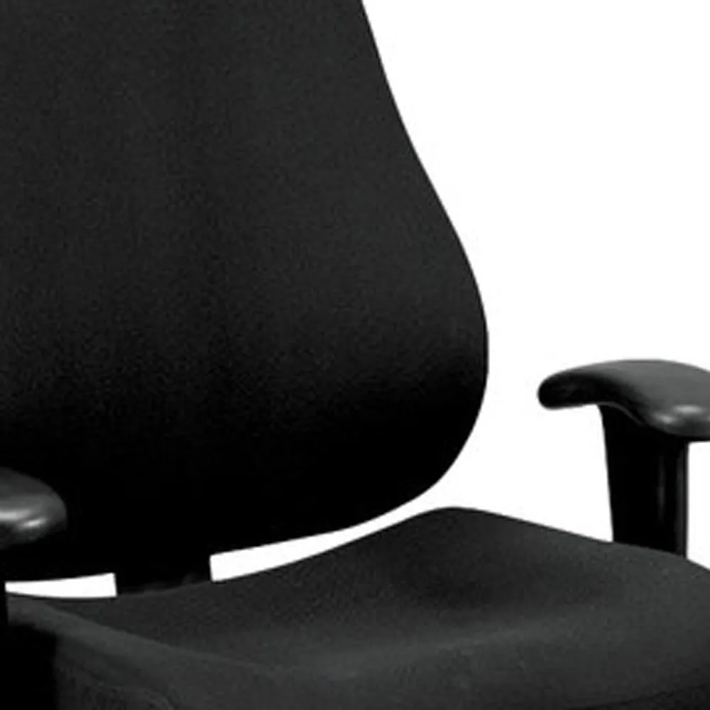 Charcoal Tilt Tension Control Fabric Chair By Homeroots