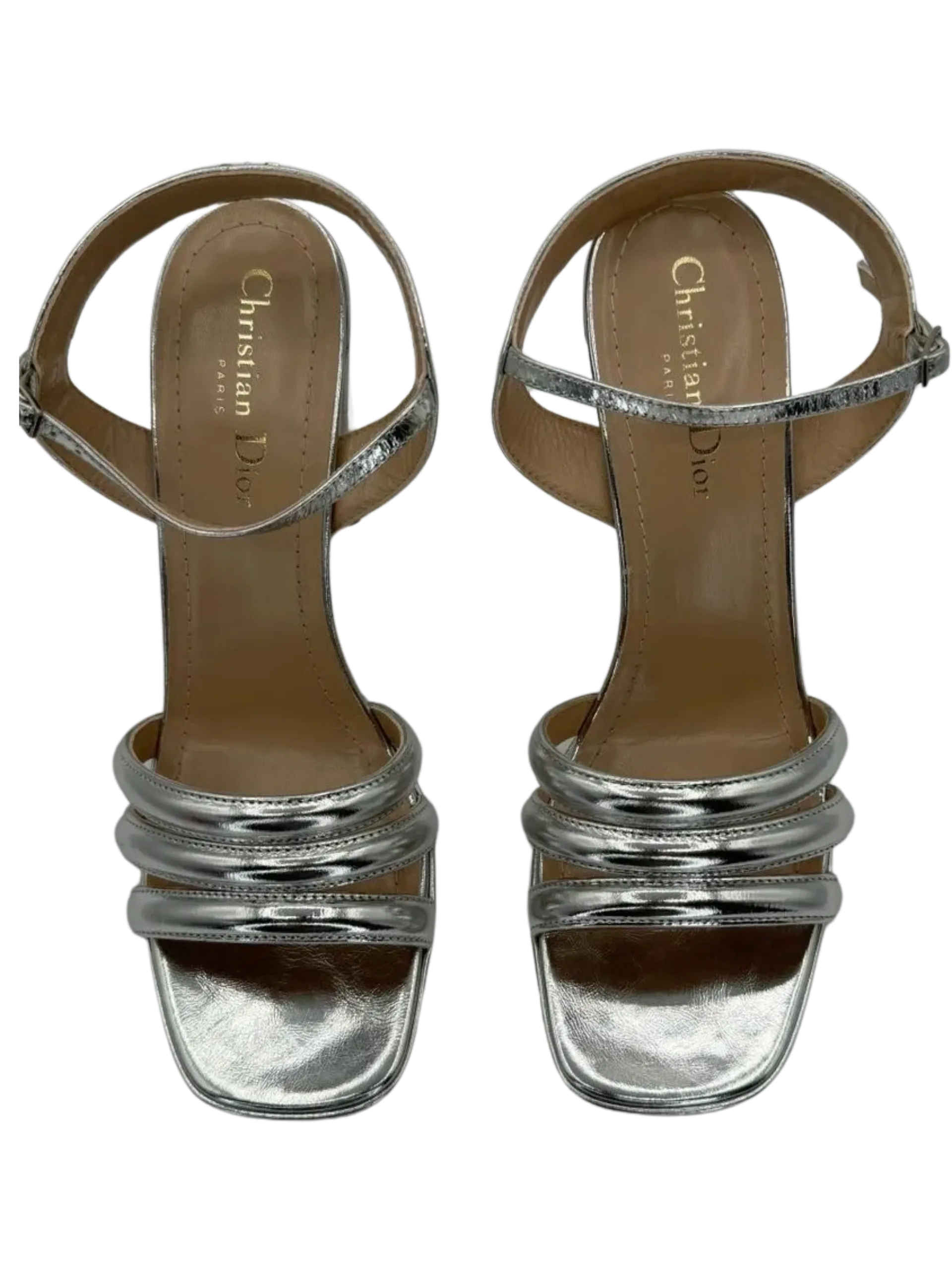 Christian Dior Dior "Call" Leather Slingback Sandals