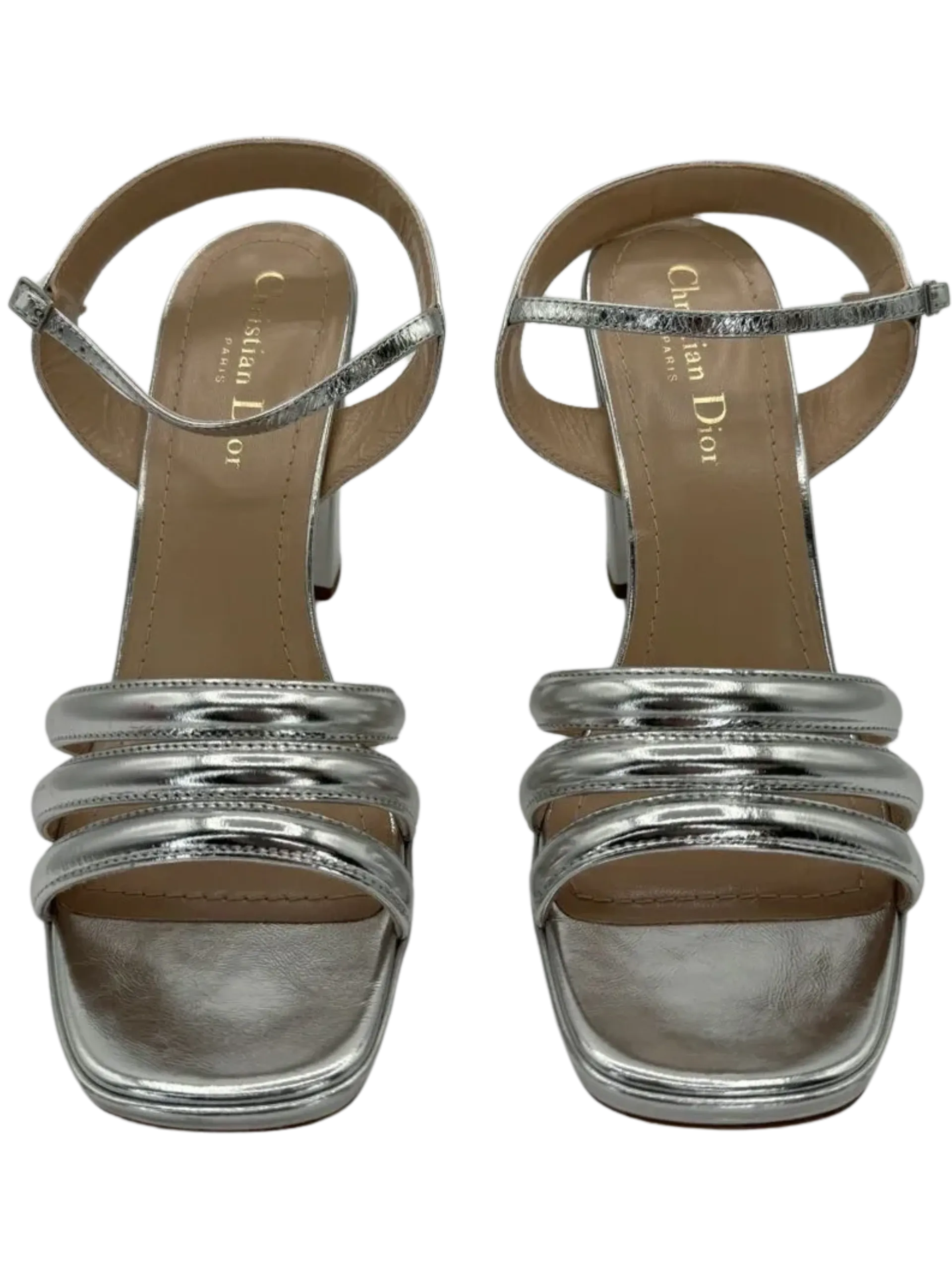 Christian Dior Dior "Call" Leather Slingback Sandals