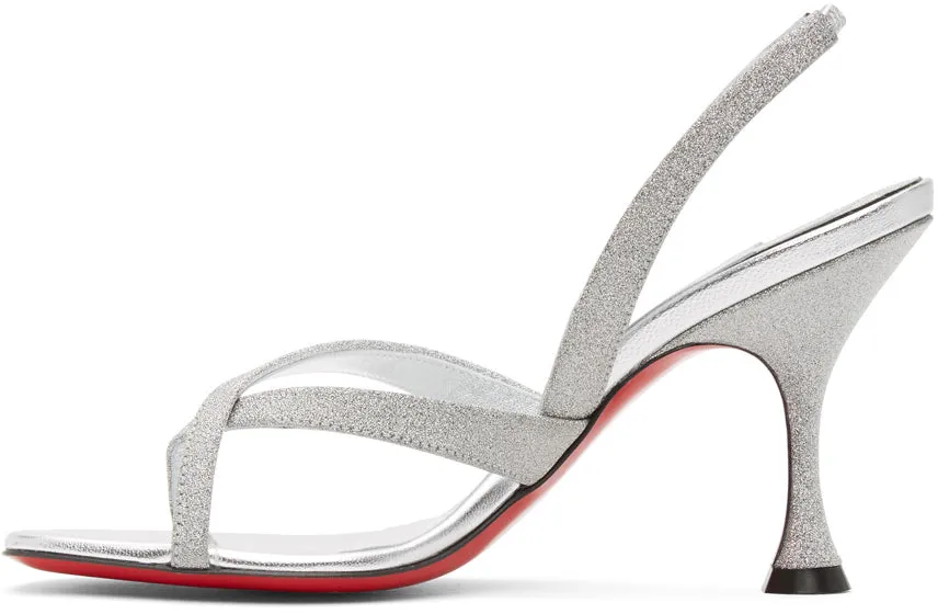 Christian Louboutin Silver Taralita 85 Heeled Sandals
