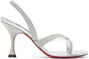 Christian Louboutin Silver Taralita 85 Heeled Sandals
