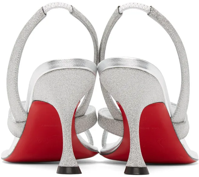 Christian Louboutin Silver Taralita 85 Heeled Sandals