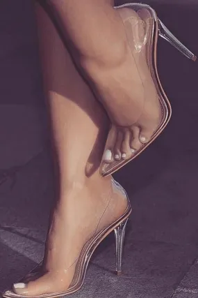 Cinderella Clear Closed Toe Pumps