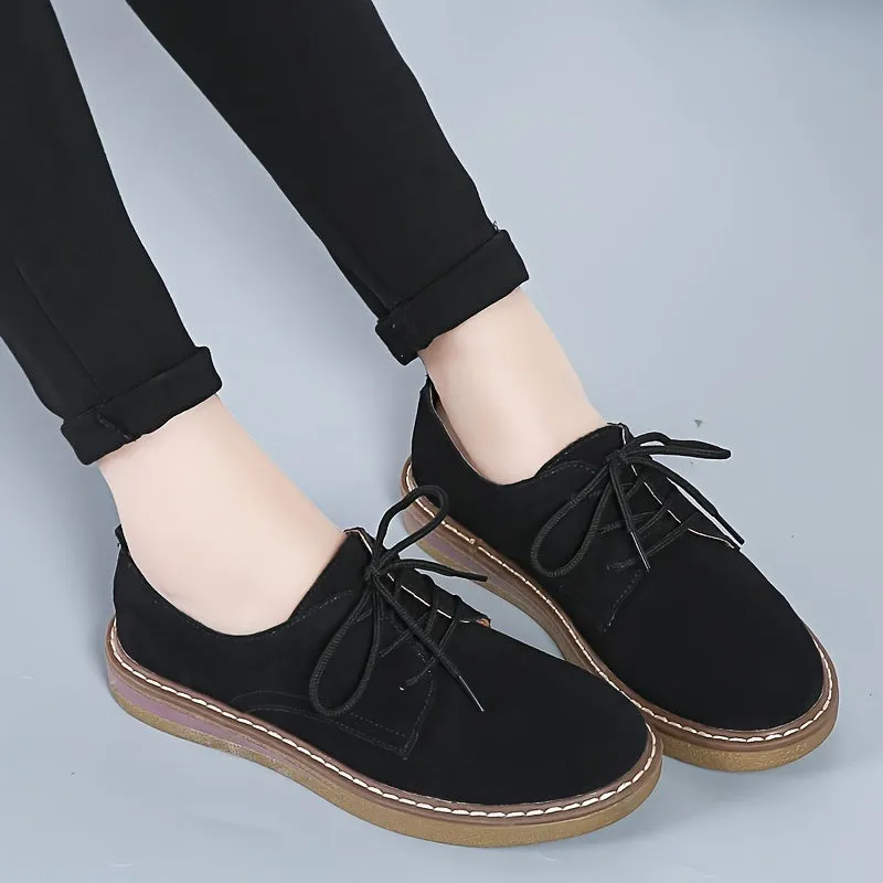 Comfort Suede Leather Flats Slip Ons
