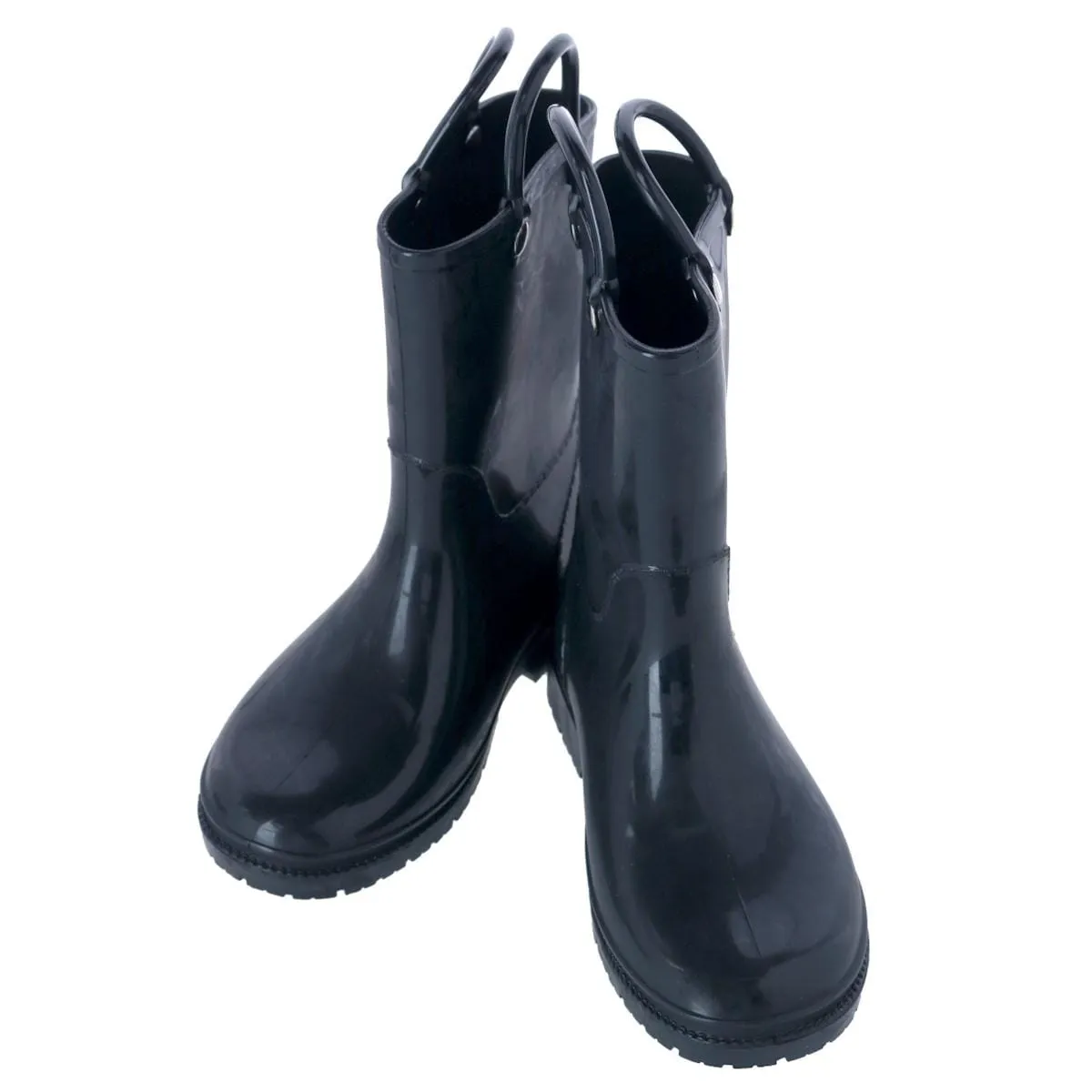 CTM® Kids' Solid Color Waterproof Rainboots with Handles