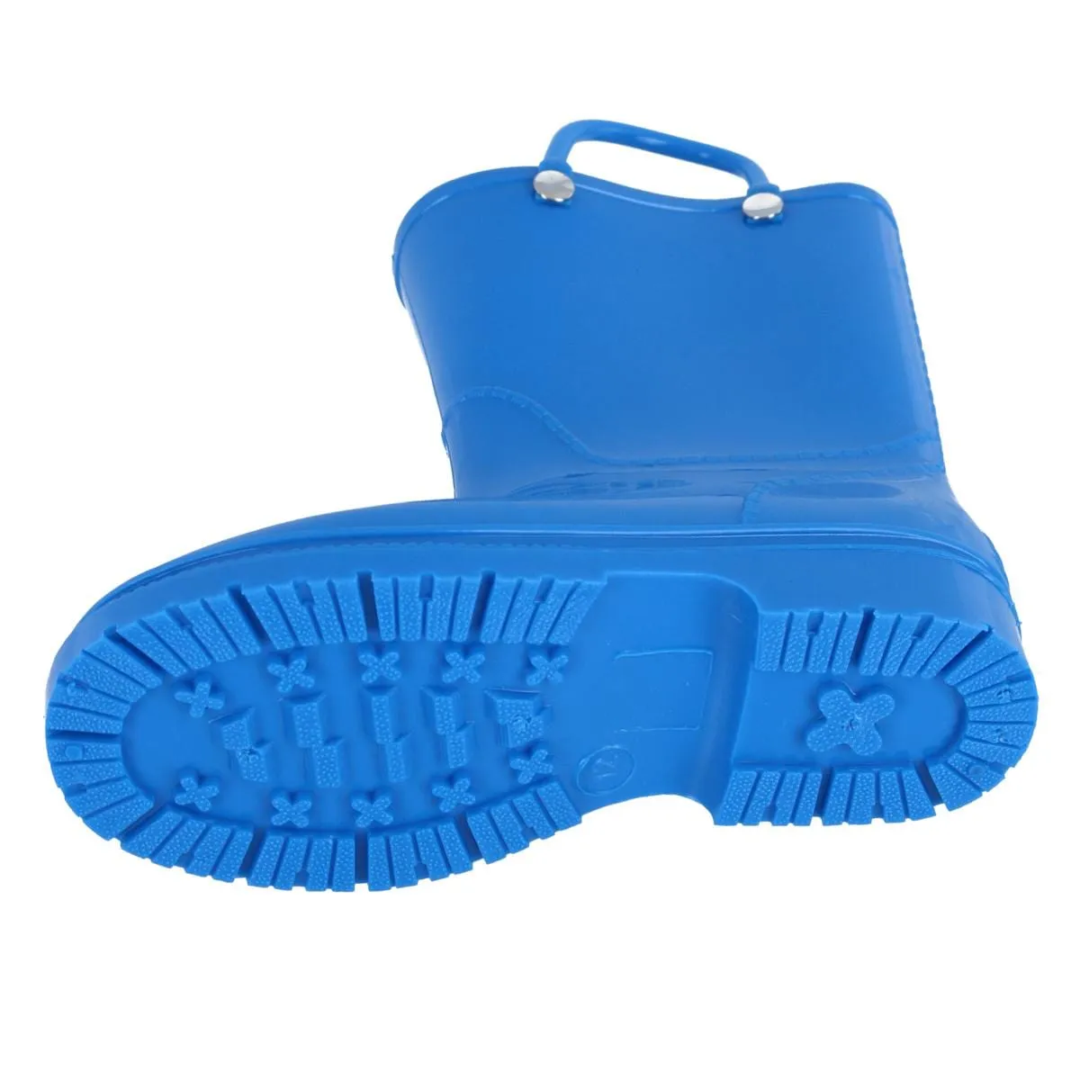 CTM® Kids' Solid Color Waterproof Rainboots with Handles