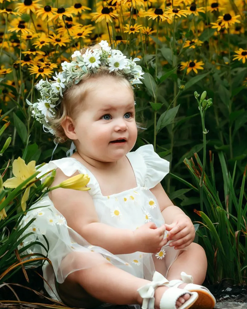 Dixie Dress Romper - Pickin' Daisies by Bailey's Blossoms