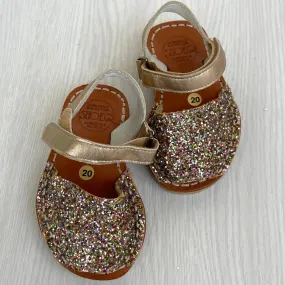 DS - Toddler Avarca in Rainbow Gold Glitter - Outlet