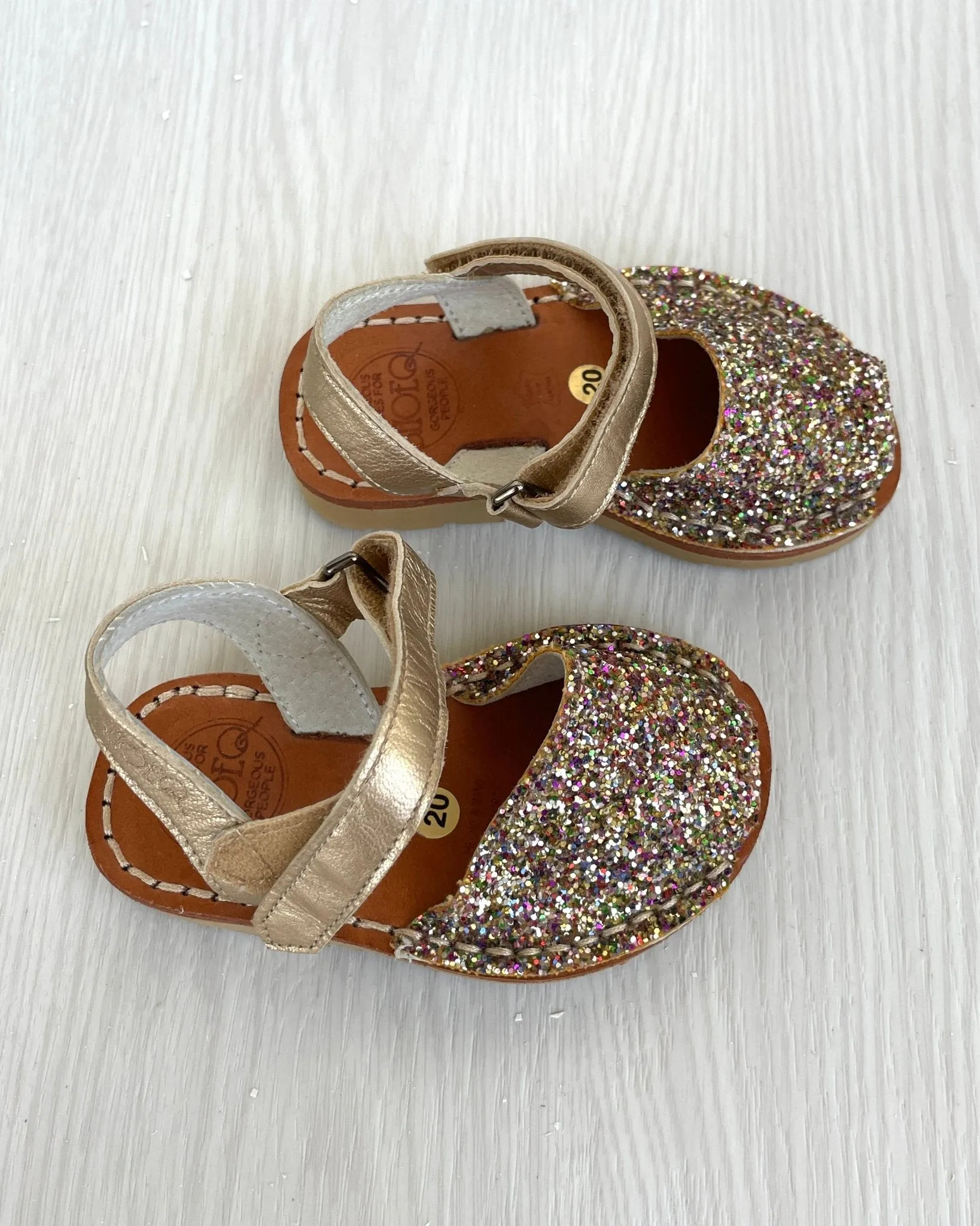 DS - Toddler Avarca in Rainbow Gold Glitter - Outlet